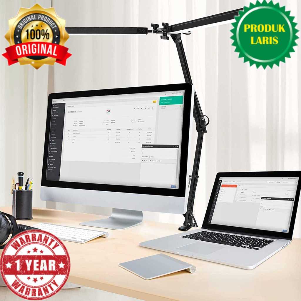 ZINUO Lampu Meja Baca LED Double Head 3 Color Mode SMD 24W - ZN14