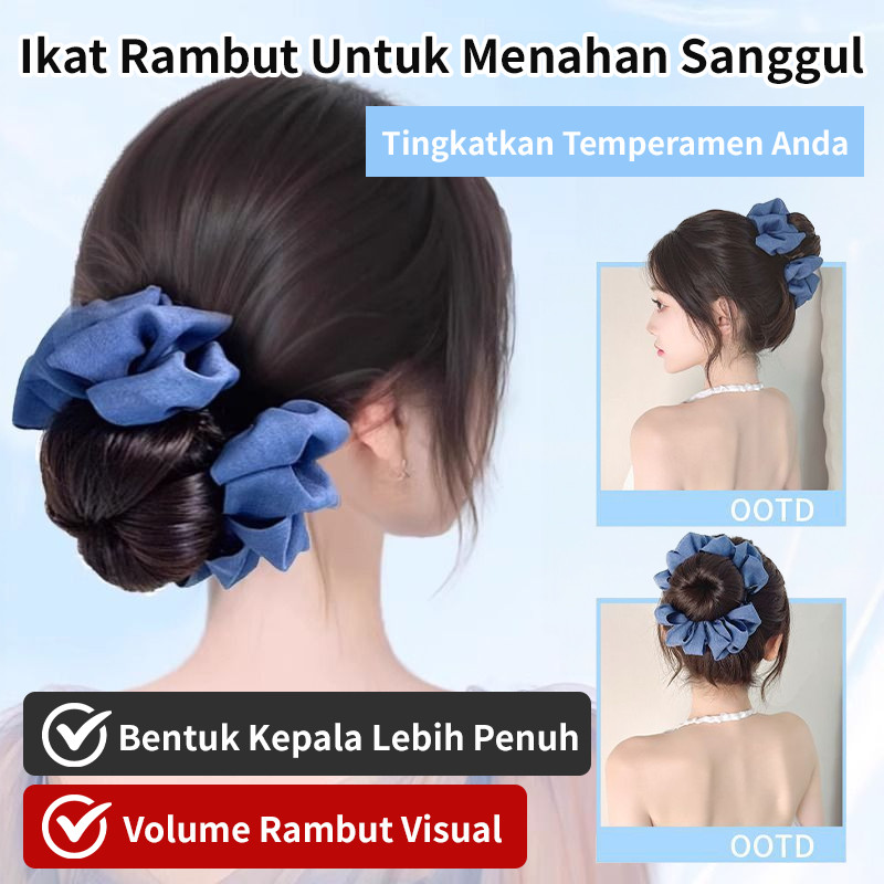 [Pengiriman 24 Jam]Wig/Jepit Rambut Tinggi Wanita/Aksesoris Rambut Sanggul Bunga/Wig Jepit Kepala Ko