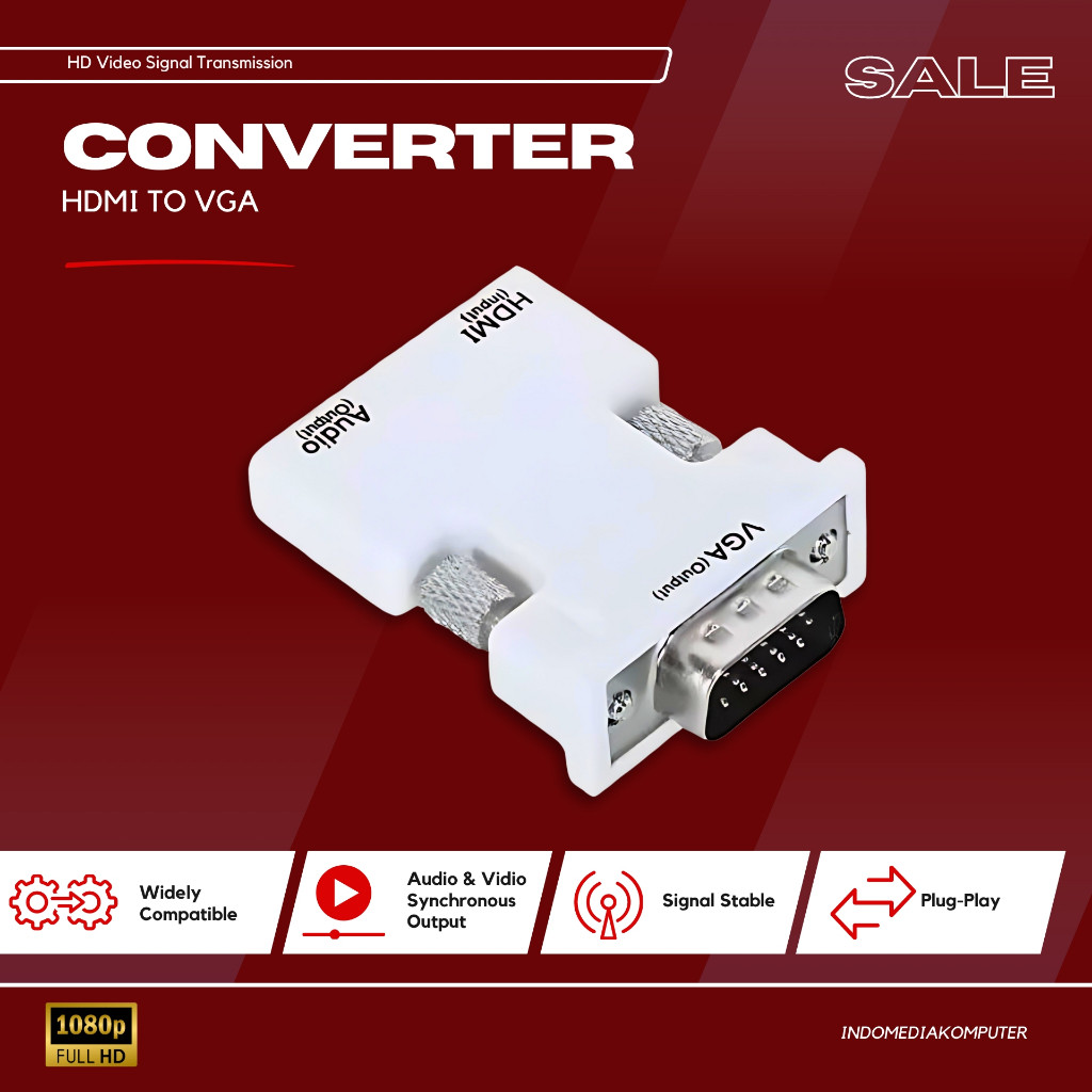 Converter HDMI To VGA Adaptor Converter HDMI To VGA Cable HDMI Female To VGA Male