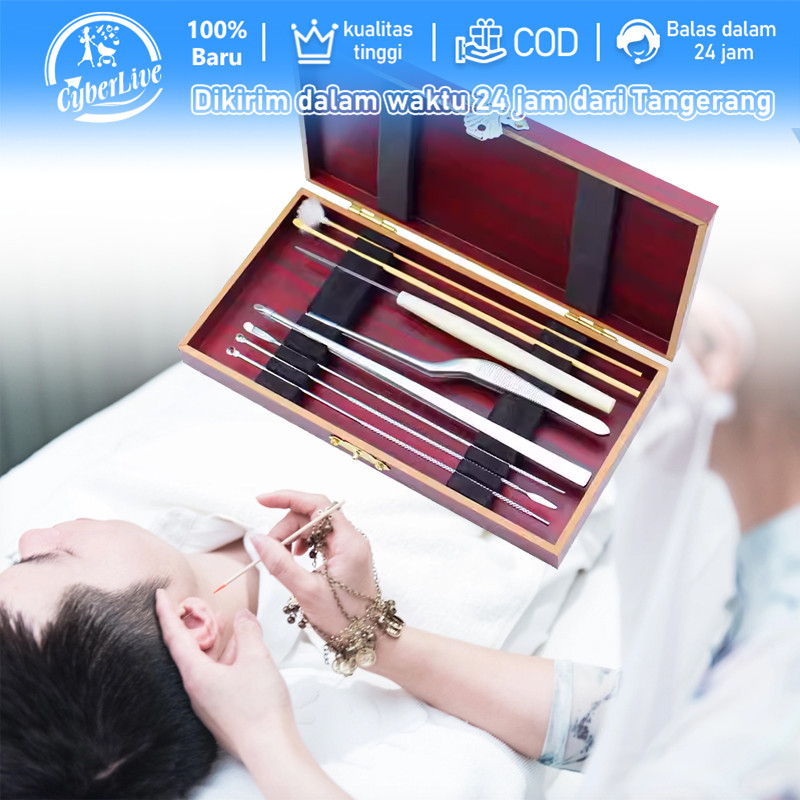 8pcs Alat Pembersih Telinga Alat Pembersih Kuping Lengkap Stainless Alat Untuk Membersihkan Telinga 