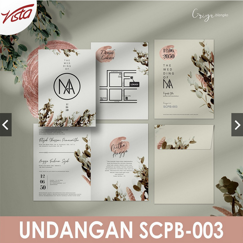 Blangko Undangan   Griya scpb-003 Paper Wedding