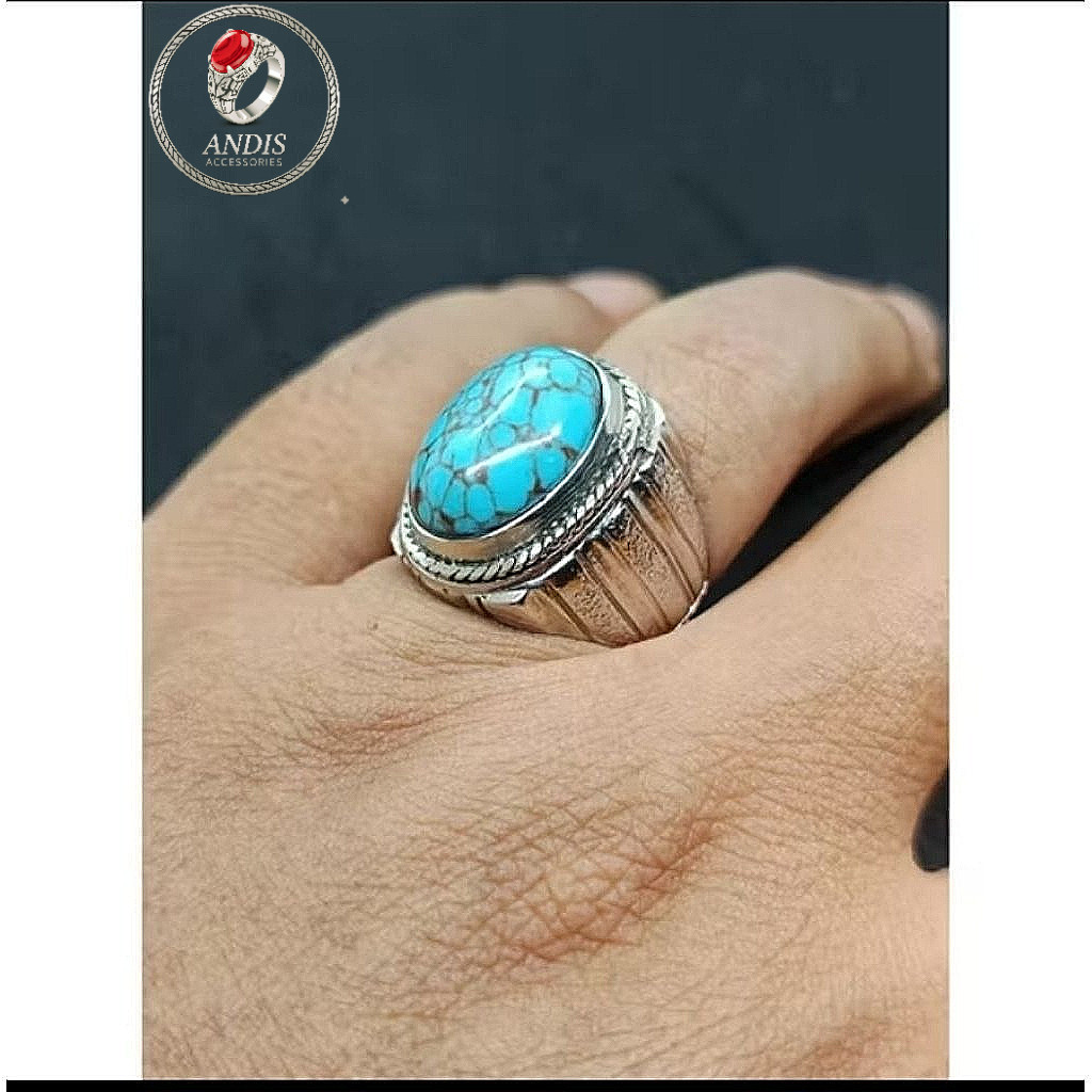 cincin batu pirus Mesir natural
