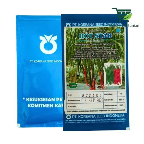 Benih Cabe Hot Star F1 Koreana Seed – Tahan Layu & Virus, Panen 85 HST