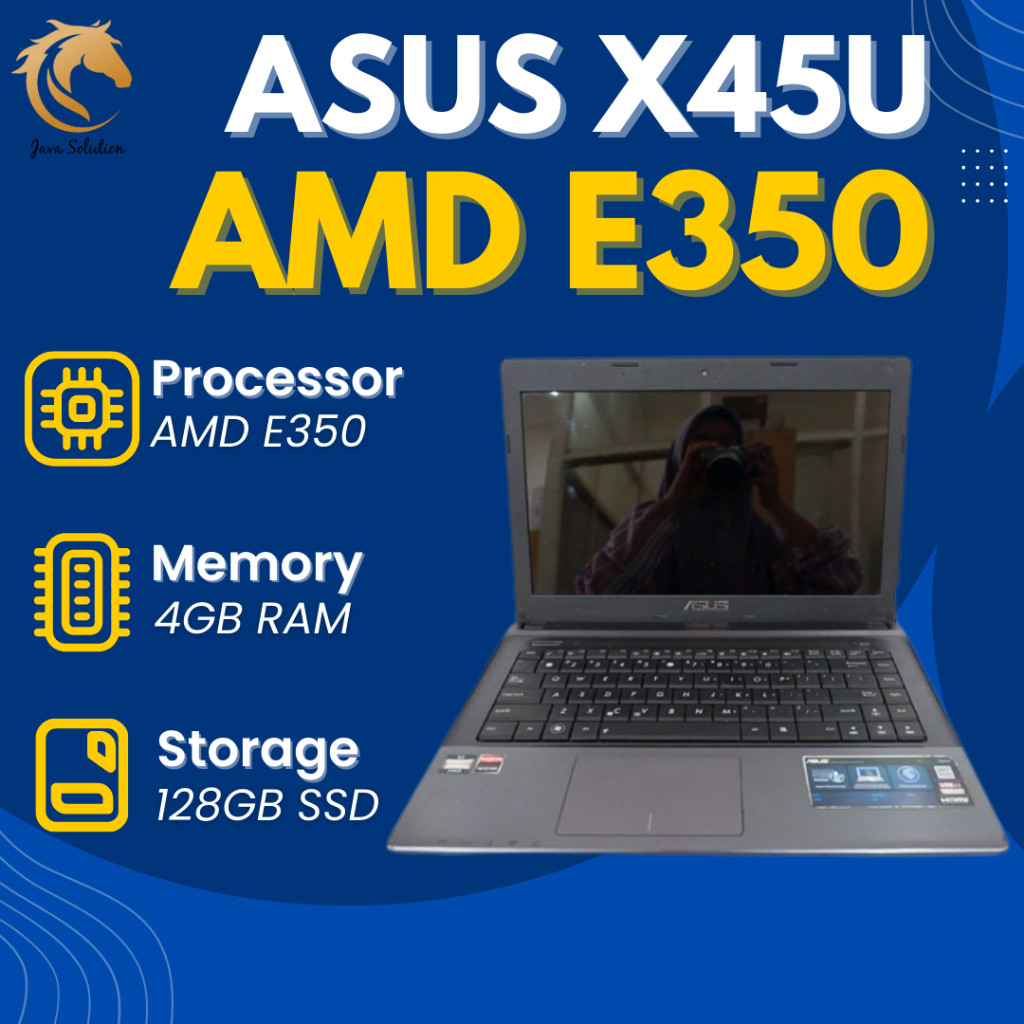 Laptop Asus Vivobook X45A Windows 10 Ssd 512GB Kencang Office Siap Pakai Bisa Cicilan