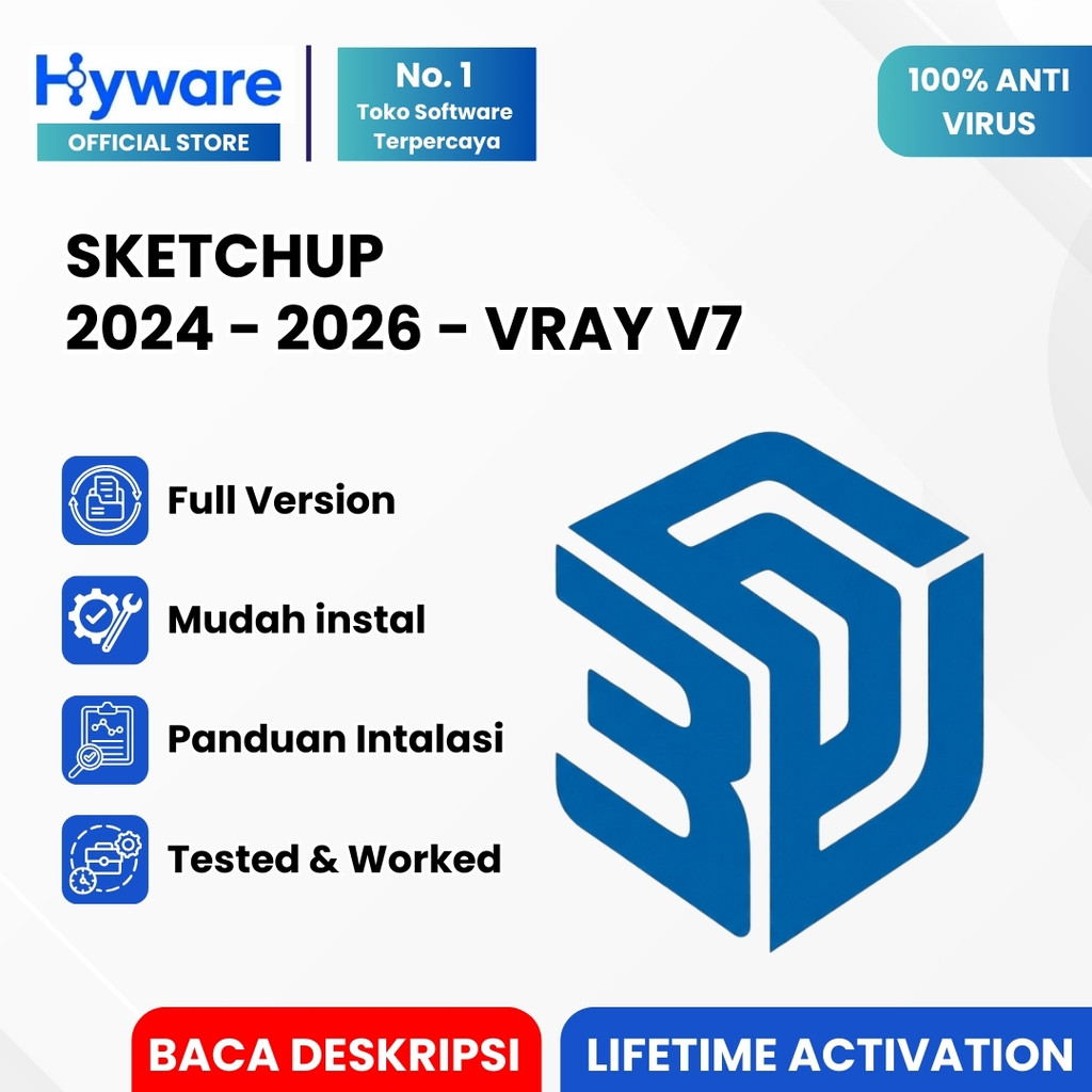 (WIN/MAC) Sketchup Pro 2026 + V-Ray + Enscape, Full Version (Versi Terbaru)