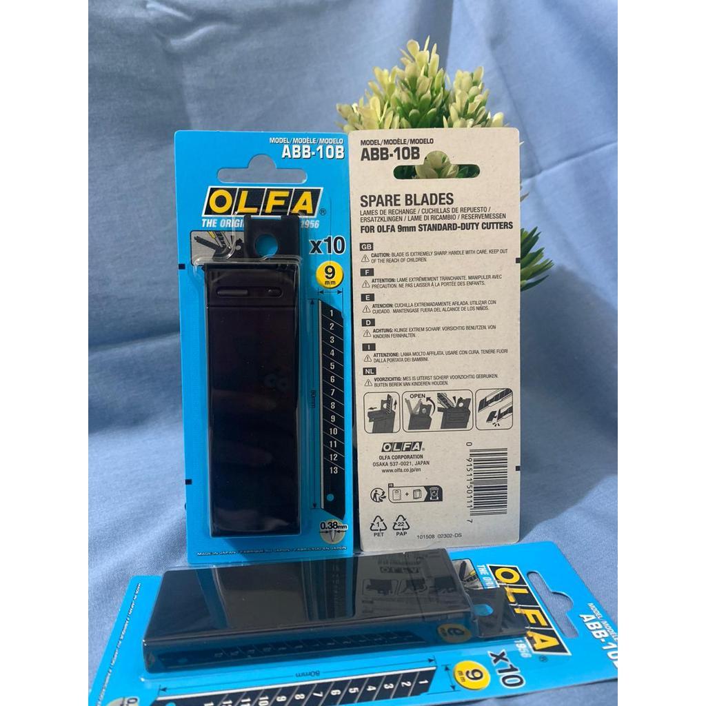 OLFA ABB-10B Refill Pisau Cutter 9mm (10pcs/pack) Spare Blade 9 mm ABB-10