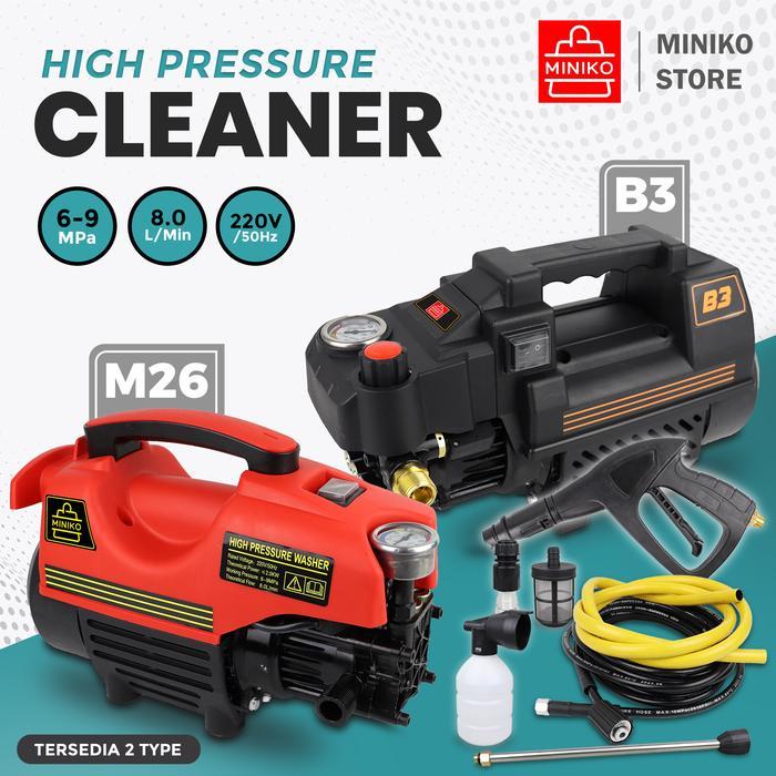 Alat Steam Cuci Motor dan Mobil Jet Cleaner M26 dan B3 Electric High Pressure/Tidak Berisik miniko