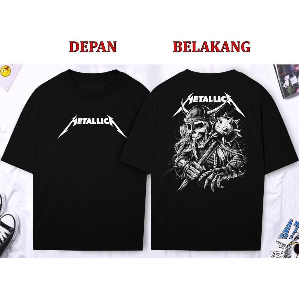 Kaos Pria / Kaos Distro / TShirt Pria / METAL  ,Pria & Wanita Bahan Cotton Combed 24'S Tebal  Adem H