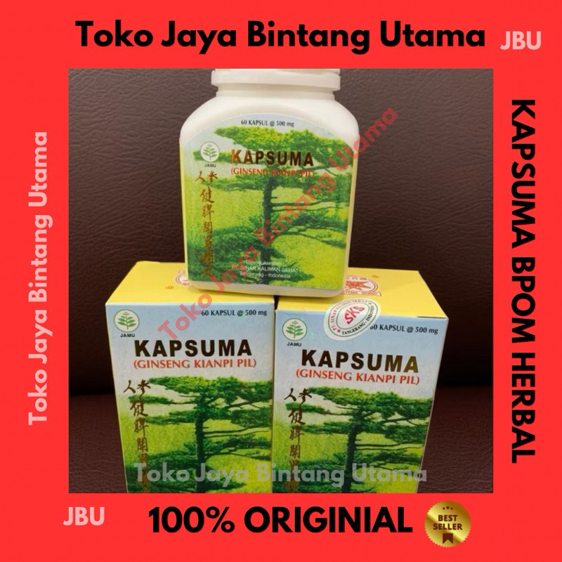 DISKON GINGSENG JANUARI KAPSUMA KIAN PI PIL BPOM HERBAL PENGGEMUK GINSENG NAFSU MAKAN MURAH ORI