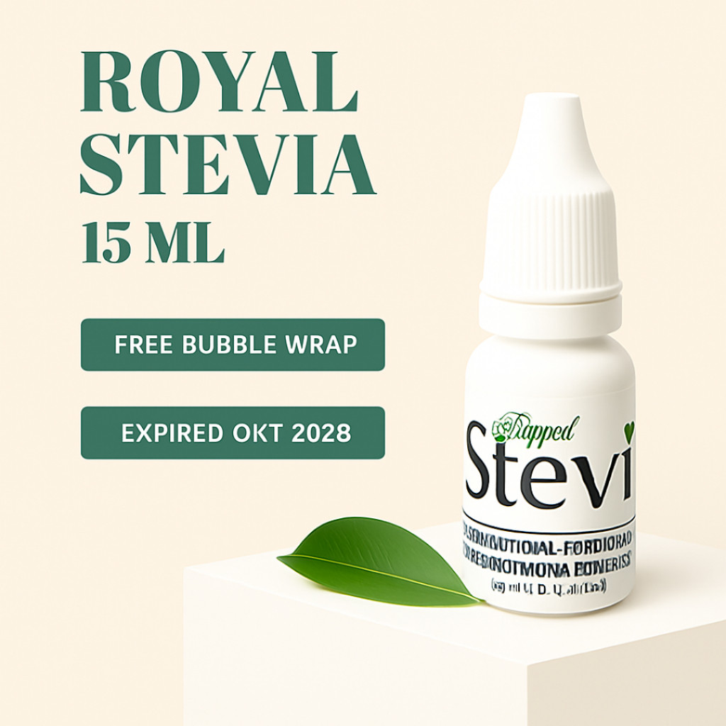 asikk_belanja - GROSIR  15 ML ORIGINAL ROYAL STEVIA CAIR PEMANIS ALAMI 0 KALORI / GULA DIABETES HERB