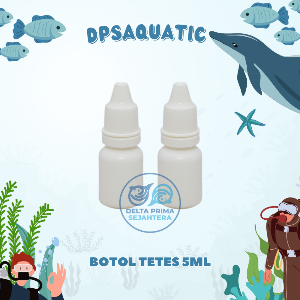 BOTOL TETES 5ML - Botol Plastik Tetes Putih Tutup Segel Berkualitas.