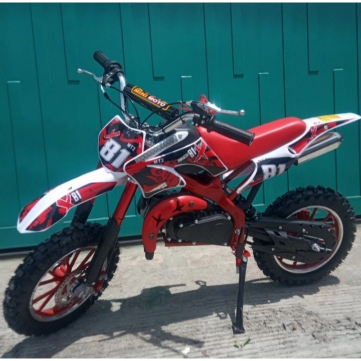 HARGA PROMO 1 SET KOMPLIT MOTOR BENSIN MINI TRAIL 2 TAK 50CC - Motor CROSS Anak - Motor Balap Anak -
