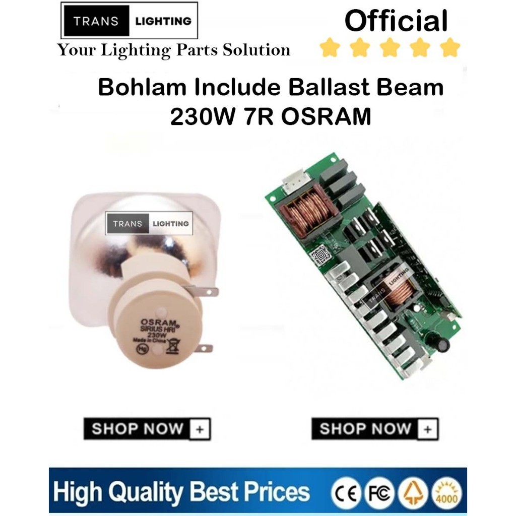 Paket Bohlam Beam 230W 7R Include Balast Beam 230W 7R