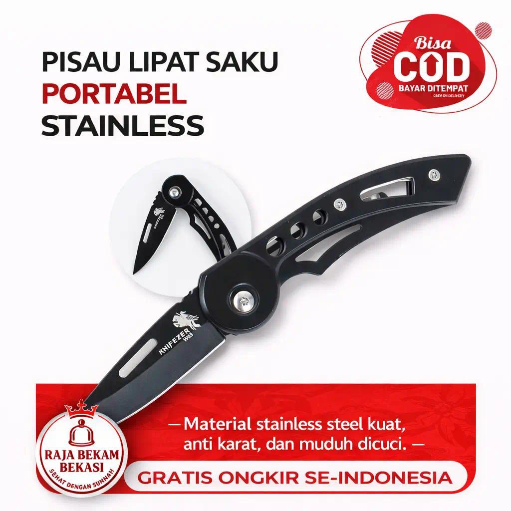 Pisau Lipat Camping Outdoor Tajam & Ringan | Pisau Buah Portable Serbaguna