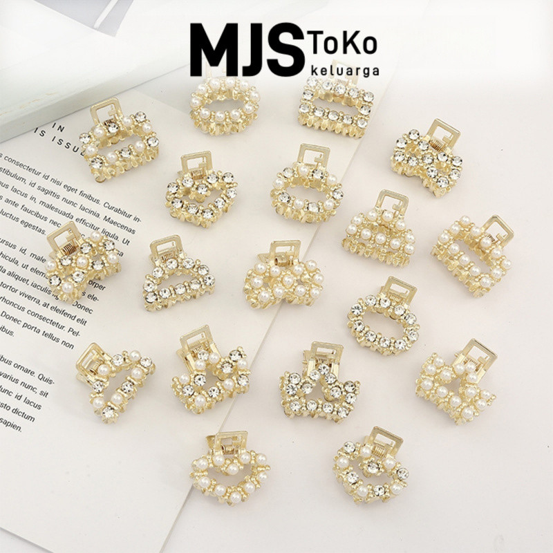 MJS Toko Jepit Rambut Mutiara Aksesoris Rambut Mewah Bahan Stainless Gold Awet Untuk Acara Formal Pe