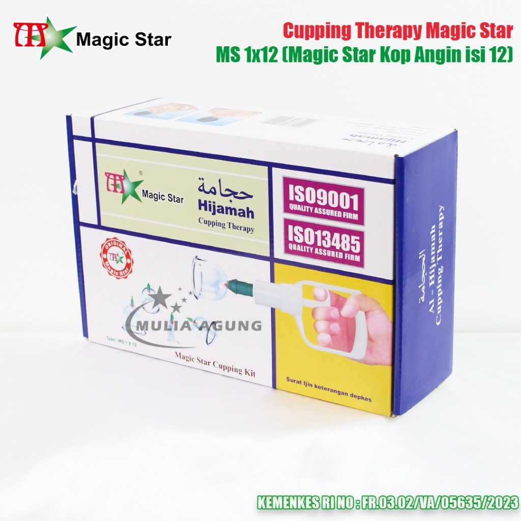 READY Kop Angin Isi 12 Kop Original Murah Tebal Lengkap / Alat Bekam Lengkap isi 12 pcs Magic Star K