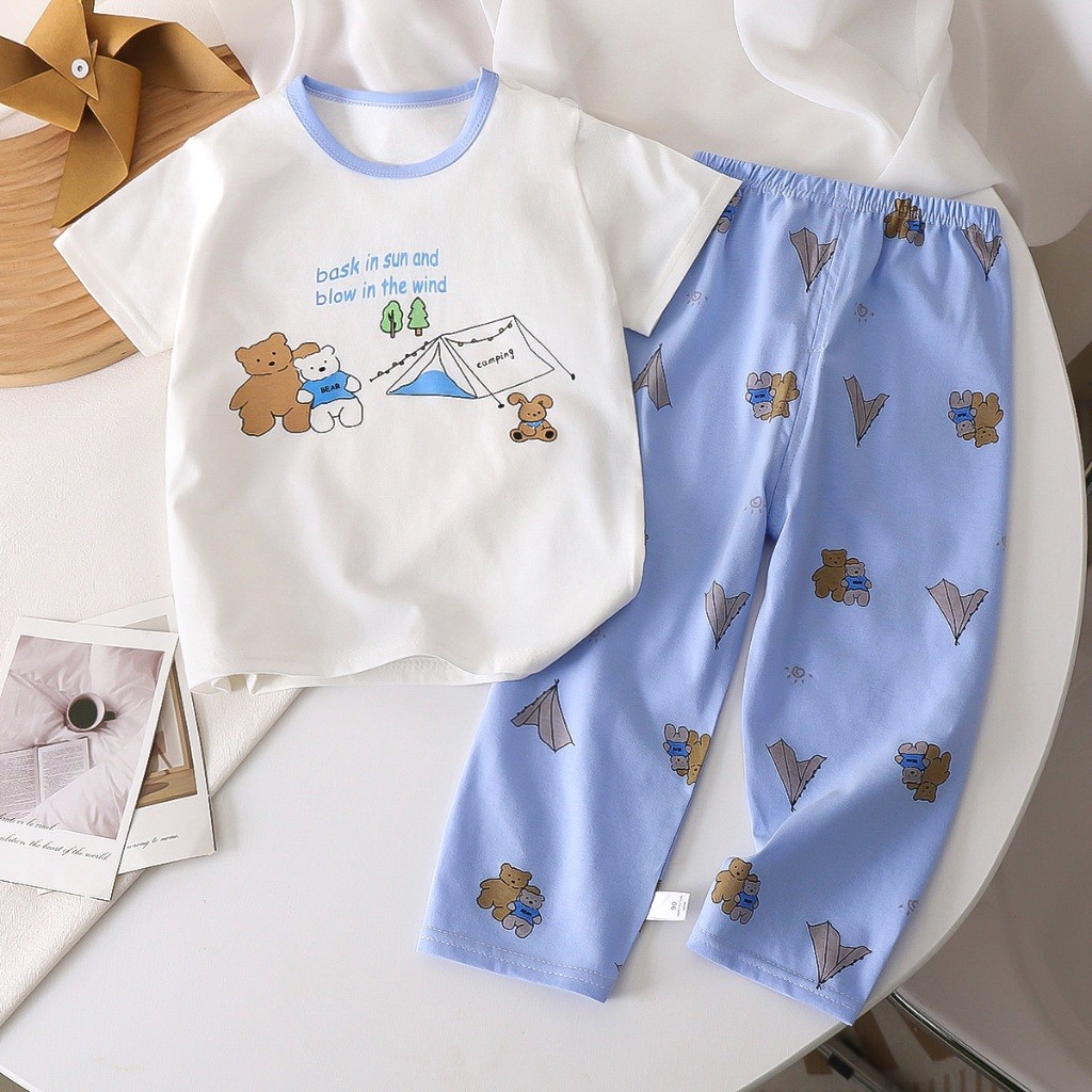 PROMO TERBARU NIUNIU SETELAN ANAK LAKI LAKI 0-6 TAHUN PIYAMA ANAK LAKI BAJU ANAK COWOK KATUN BAJU