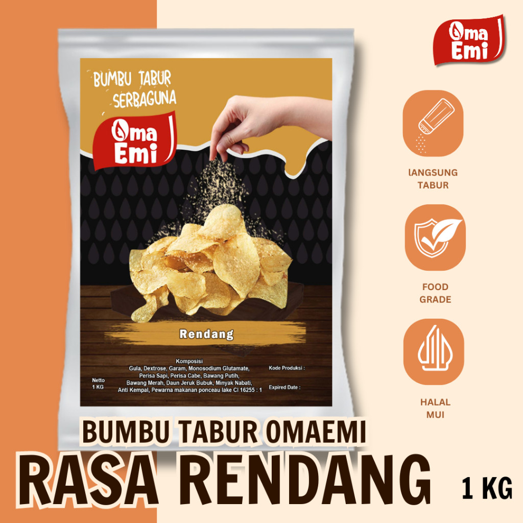 (VIVESSA) Bumbu Tabur Rendang OmaEmi 1 Kg Halal