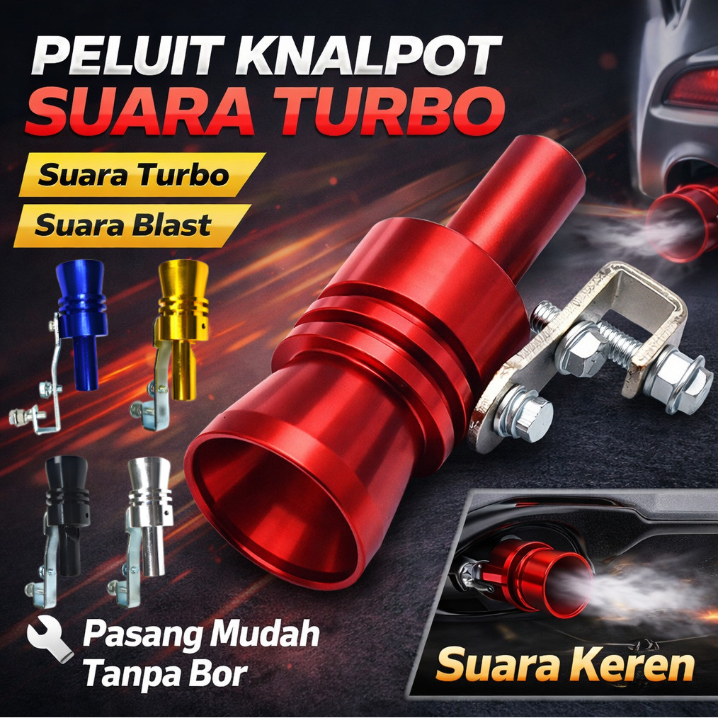 Sound Booster Knalpot Motor Suara Blast/Gaya Racing Moge Keren/Aluminium Kuat Tahan Lama/Pasang Cepa