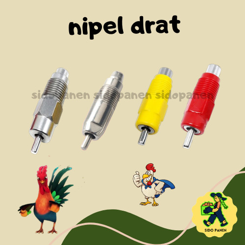 Nipel Drat kapsul nipel kotak Besi nipel ayam kuning nipel ayam merah alat minum ayam