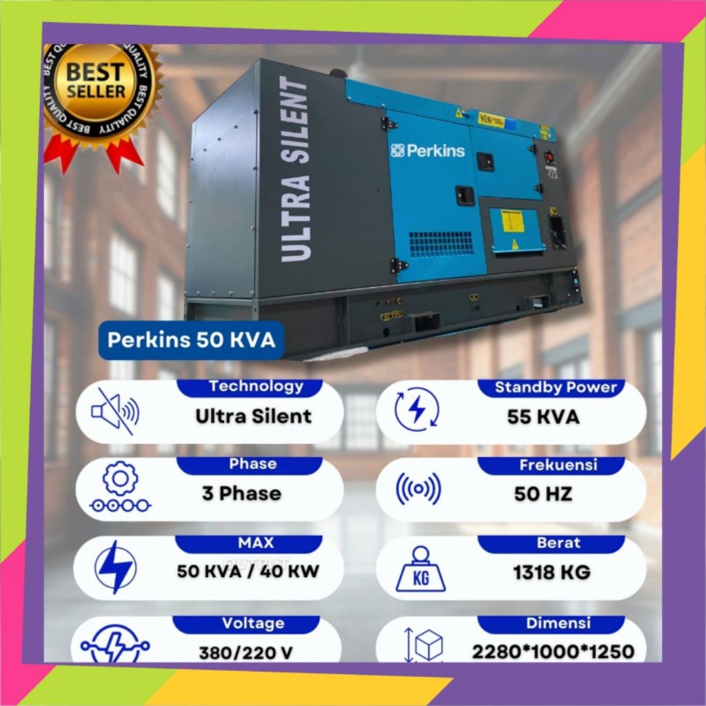 Genset 50KVA Perkins Ultra Silent