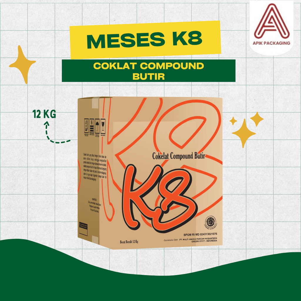 [DUS] Meses Cokelat Butir K8 Polos 12KG – Topping Coklat Premium untuk Bakery