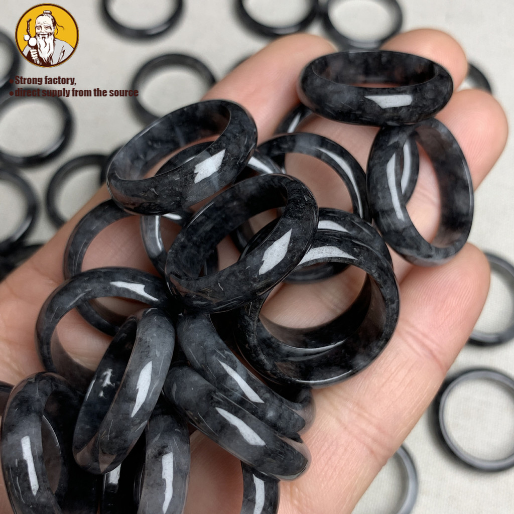 Natural Giok, cincin giok ayam hitam, cincin pria giok.