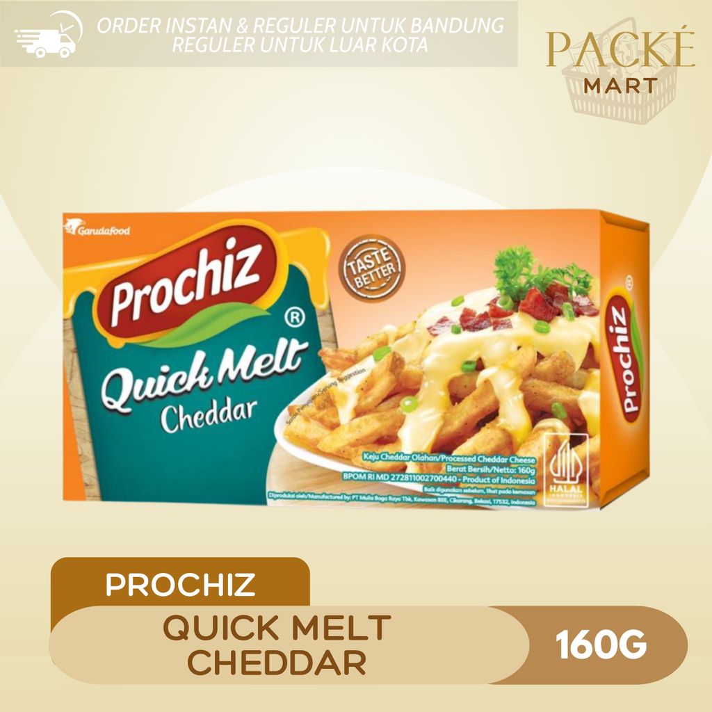 Prochiz Quick Melt Cheddar / 160g / Keju Quick Melt / Keju Leleh / Melt Cheese