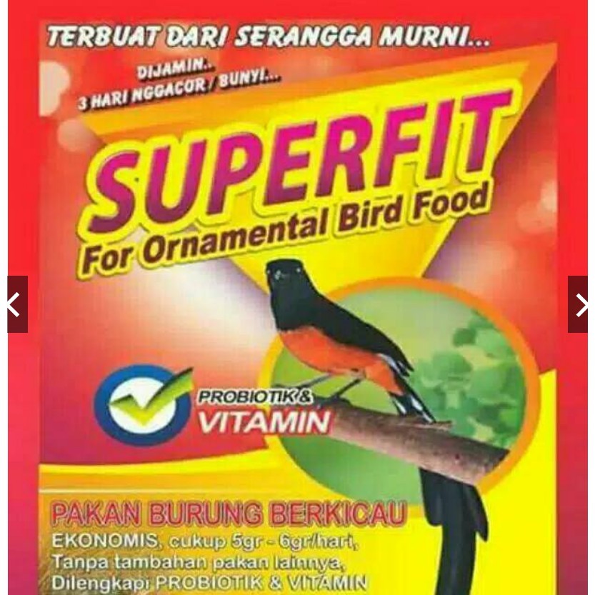 SUPERFIT GOLD PAKAN VOER LOMBA HARIAN SEMUA BURUNG VOER HIGH TINGGI PROTEIN UNTUK BURUNG MURAI KACER