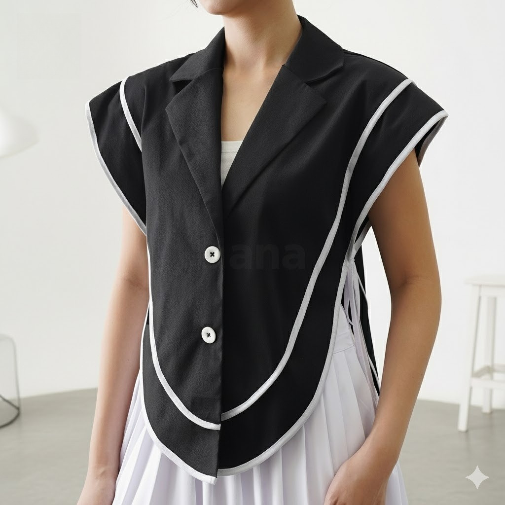 Rompi Vest ELISSE / 02 Kemeja Atasan Rompi Wanita Kekinian / JULY Fashion