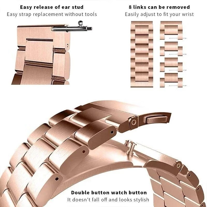 TERBARU HANYA TALI JAM TANGAN PINTAR STAINLESS STEEL UNTUK APPLE WATCH 42/44/45/46/49MM STRAP RANTAI