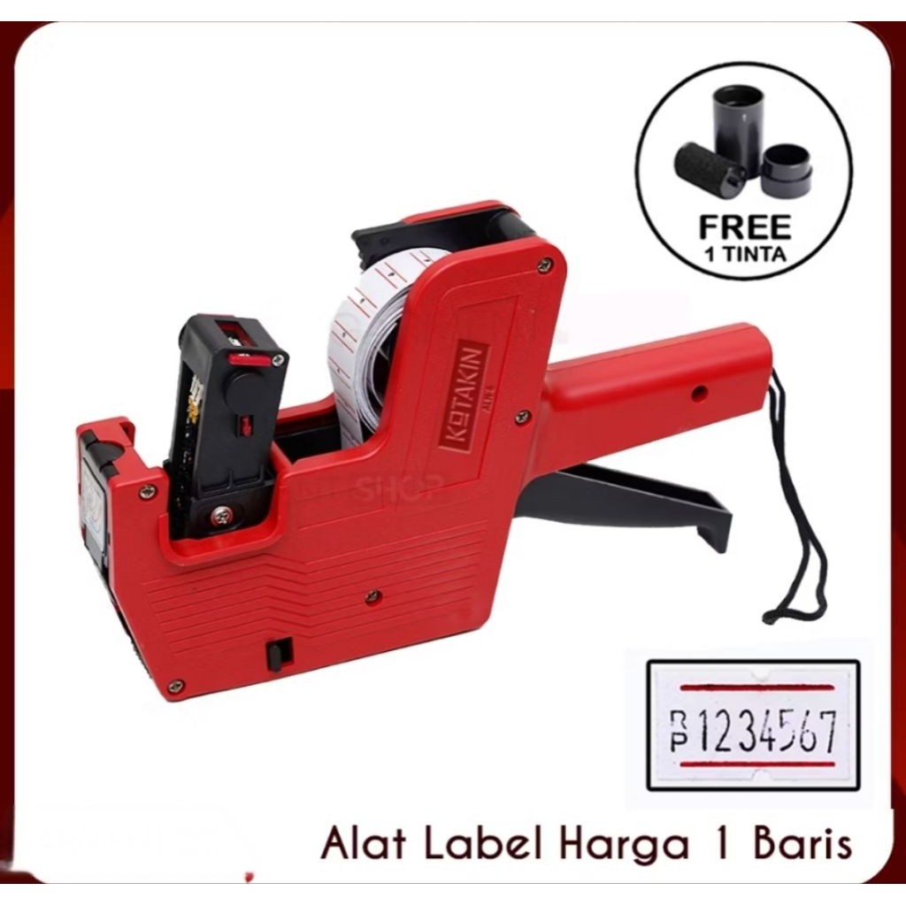 Alat Label Harga 1 Baris Mesin Tembak Stiker Harga  Expired Date Price Labeller 8 digit