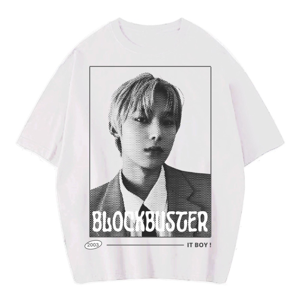 (COD) Patternmerch "block buster" Oversized T-shirt | kaos vintage | kpop