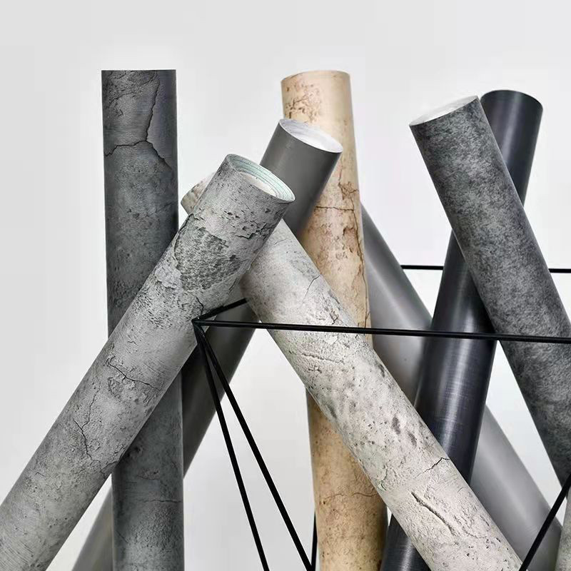Vinyl Wallpaper  Waterproof Self-Adhesive Wallpaper  Cement Gray Countertop Contact Paper  Kitchen B