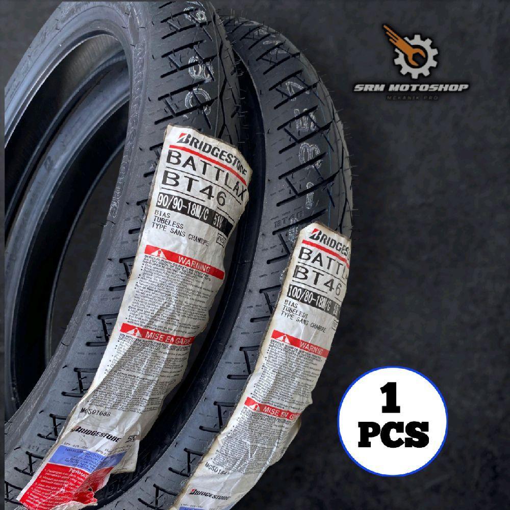 BAN BATTLAX BT46 RING 18 90/90-18 100/80-18 100/90-18 BAN RX KING SERIES/NINJA 2T TIPE TUBELES IMPOR