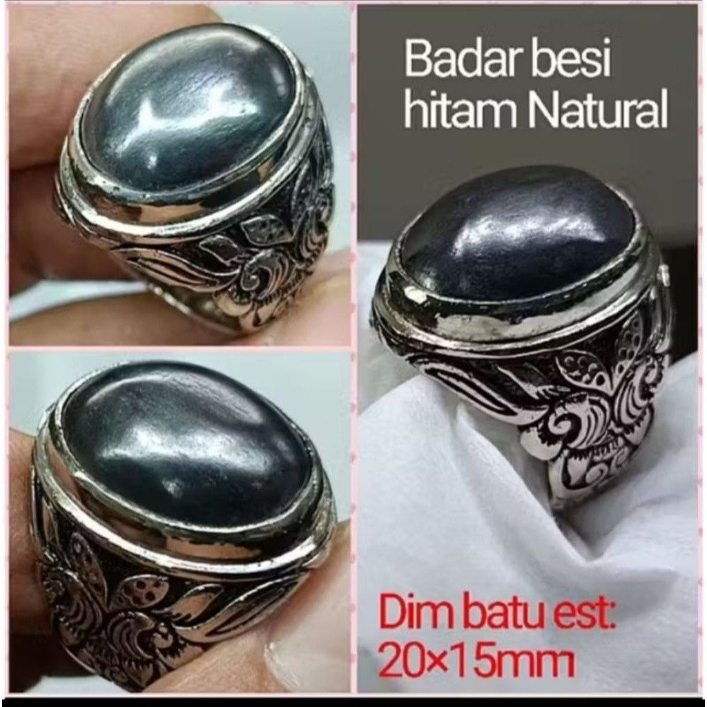 cincin badar besi hitam nempel mag  neet