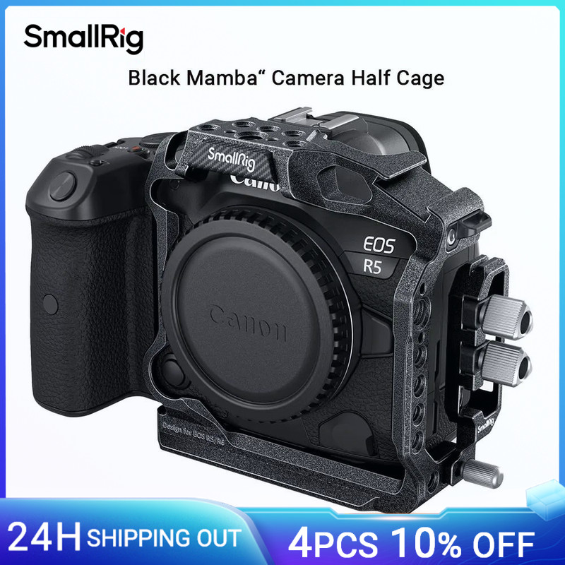 SmallRig EOS R5/EOS R5 C/EOS R6 “Black Mamba“ Camera Half Cage for Canon EOS R5/EOS R5 C/EOS R6 with