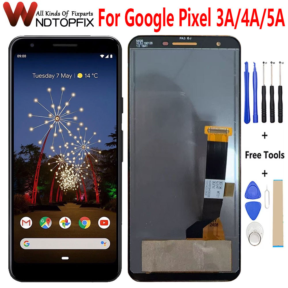 TFT Tested For Pixel 2 XL 3A LCD 5A Display For Google Pixel 4A 5G LCD Display Touch Screen Digitize