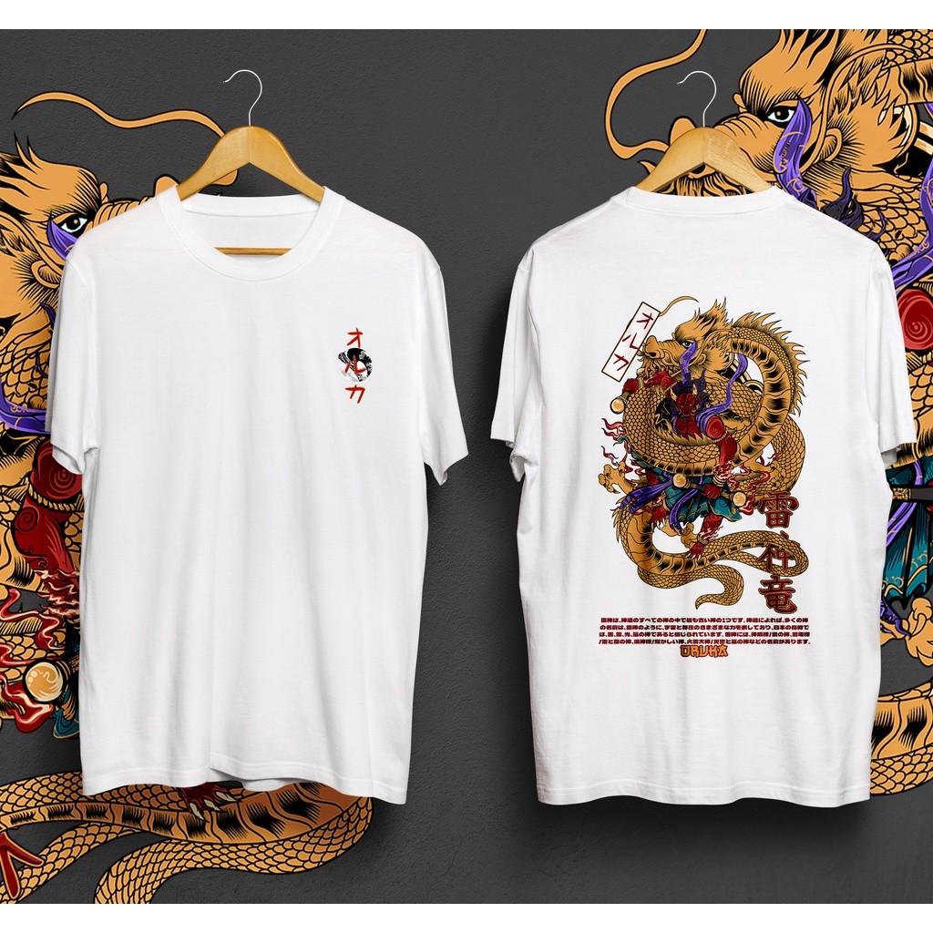 (COD) KAOS DISTRO KATUN MODEL DEWA PETIR JEPANG RAIJIN