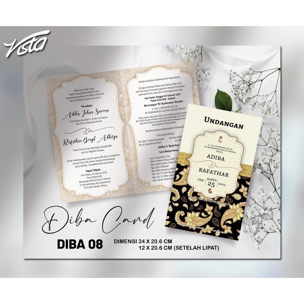 Blangko Undangan   Diba Card 08       Invitation