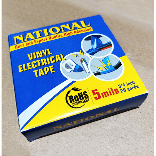 asli isolator Isolasi Listrik National Hitam Solasi Kabel Nasional Electrical Tape Berkualitas