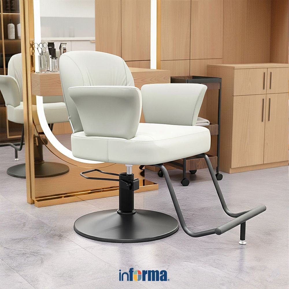 Informa Balmora Kursi Salon - Abu-Abu Saloon Chair Kursi Perawatan Potong Cukur Rambut Tempat Duduk 