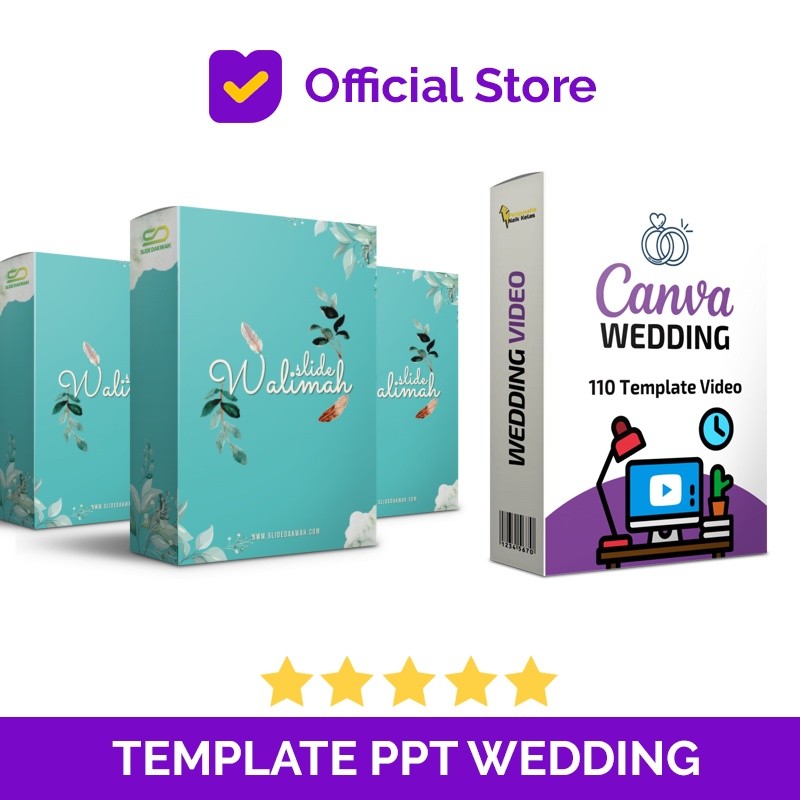 Slide Walimah Dan Canva Wedding Template Undangan Nikah Lengkap Pakai Canva & Powerpoint