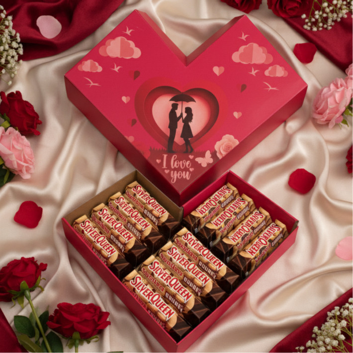 MURAH / Hampers Love Silverqueen Coklat Hadiah Ultah