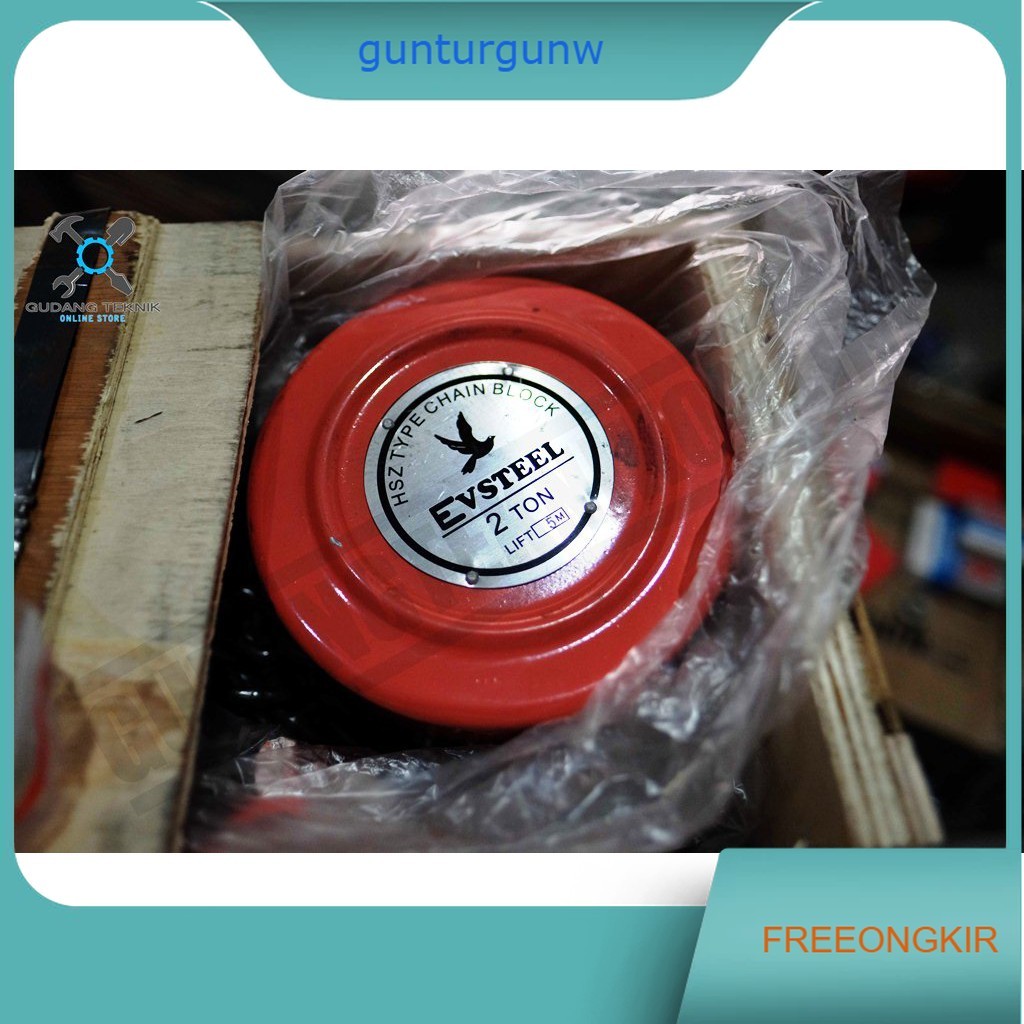 Chain Block Katrol Takel Kerekan 1 Ton 5 Meter EVSTEEL