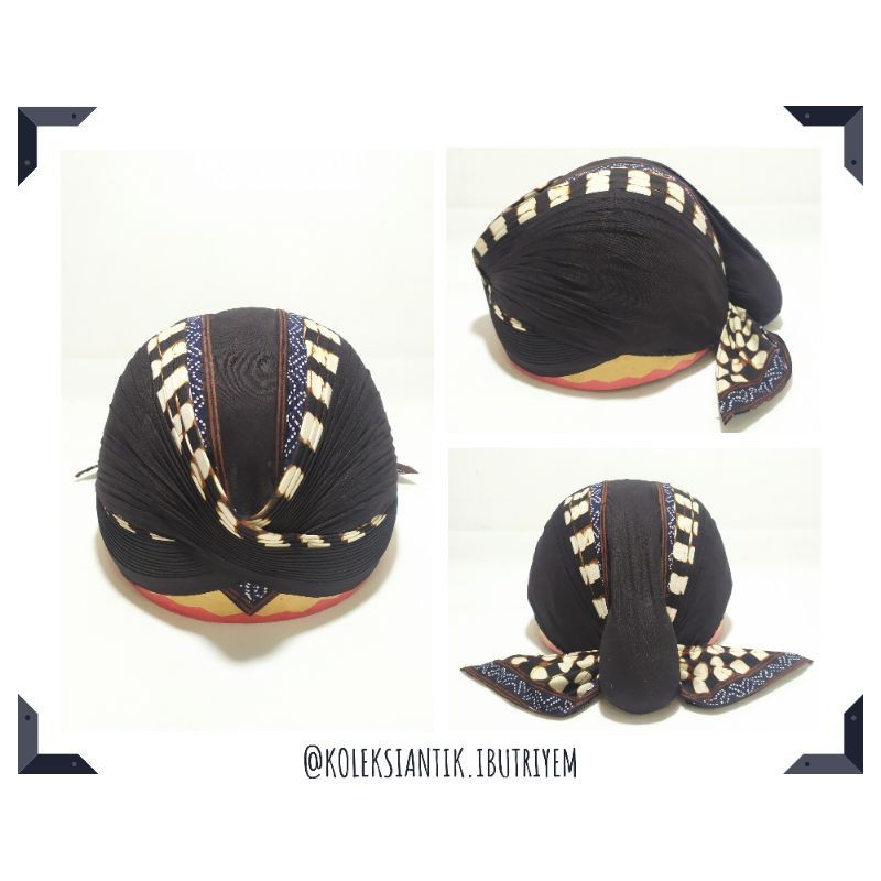 Blangkon Jogja Senopaten Alusan Batik Tulis