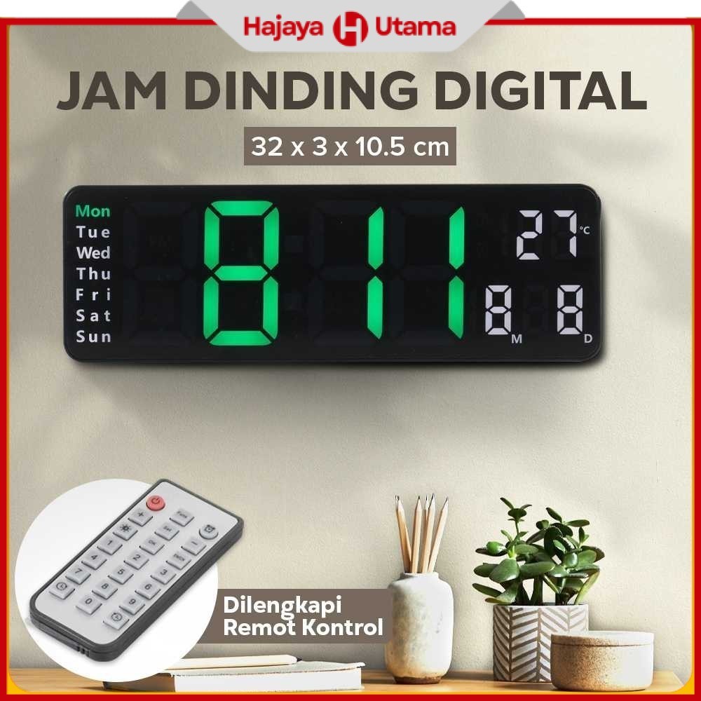 Jam Dinding Digital Minimalis Multifungsi with Remote -  6629