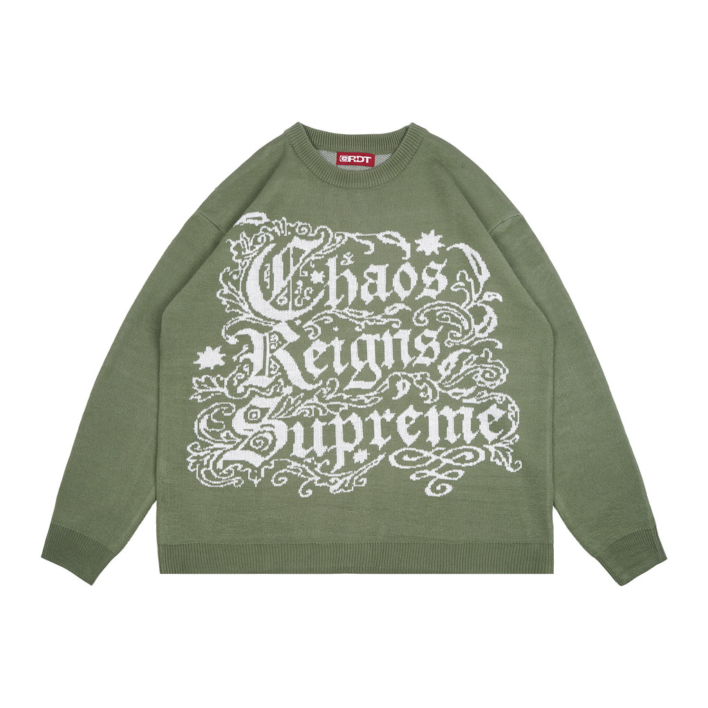 GRDT - Chaos Knitwear Boxy Olive Green