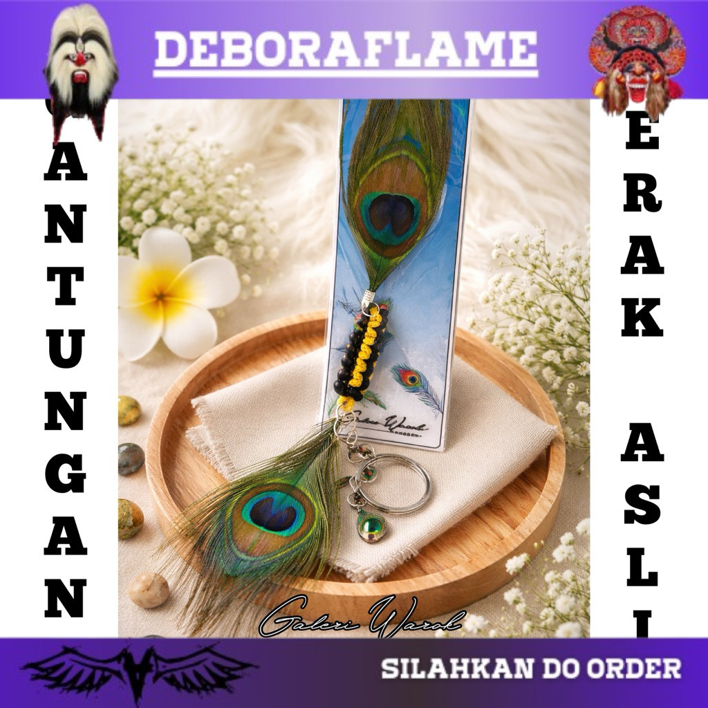 lariss [SOUVENIR] GANTUNGAN BULU MERAK REPLIKA KHAS REOG PONOROGO galeri