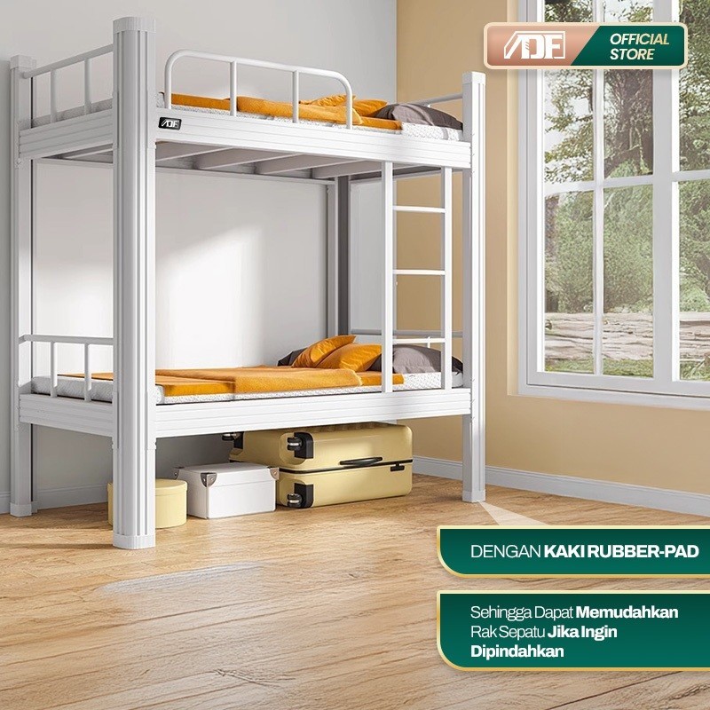 ADF Dipan Ranjang Susun Tingkat 2 Tempat Tidur Tingkat Susun Besi Minimalis Bed Tingkat Susun